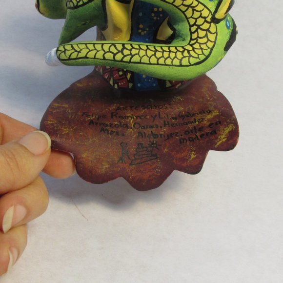 Eagle and Cobra Alebrije Hand Painted and Carved in Oaxaca, Mexico - Picture 9 of 13